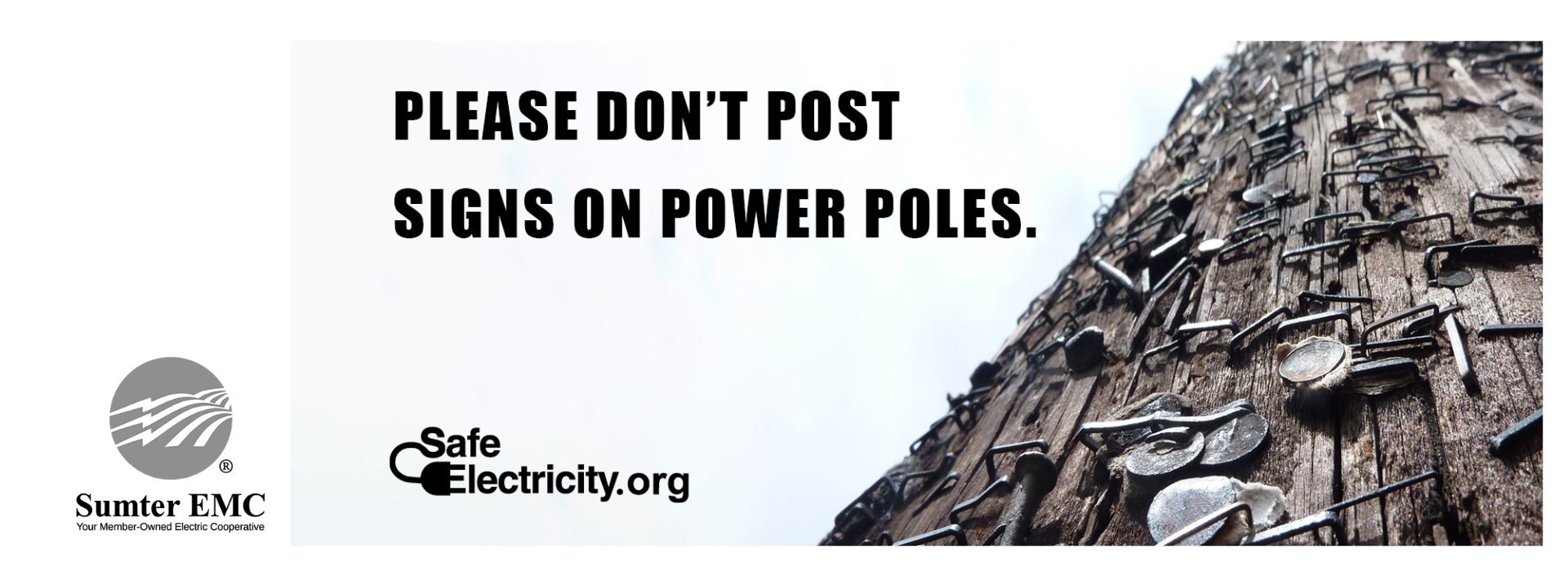 No Posting Zone: Power Poles